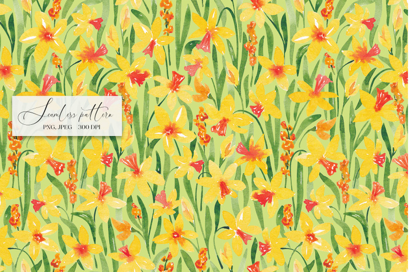 daffodils-seamless-pattern