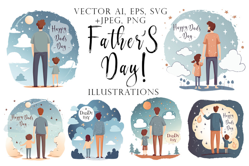 father-day-vector-illustrations