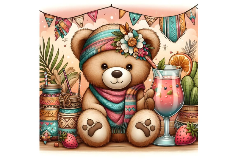 cute-teddy-bear-with-the-cocktail