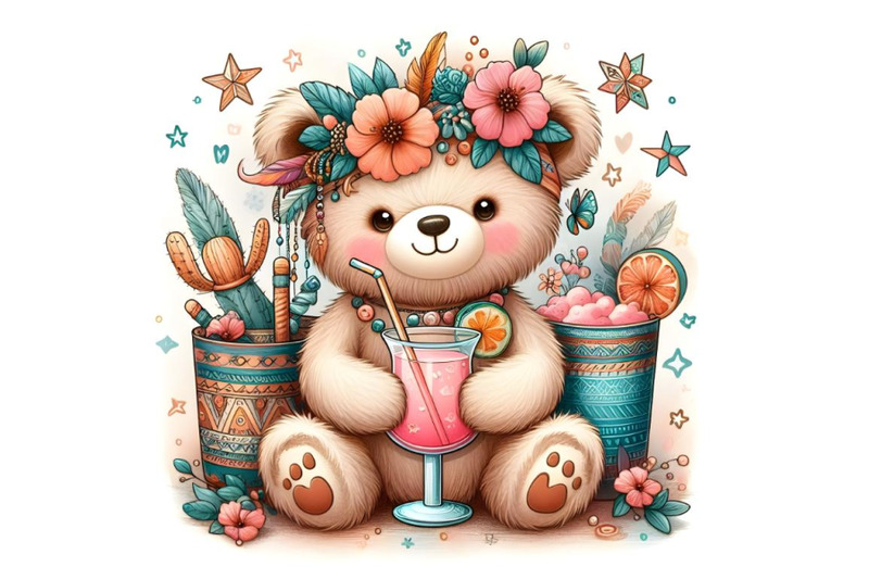 cute-teddy-bear-with-the-cocktail