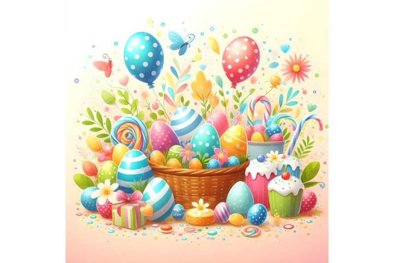 colorful-easter-eggs-and-spring-confetti