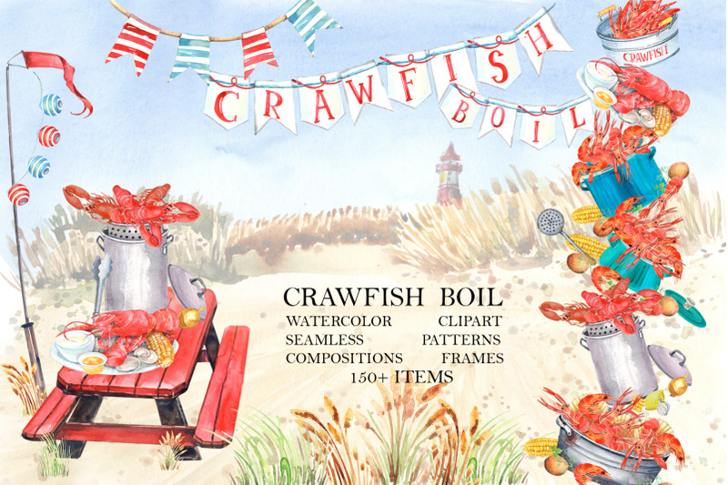 crawfish-boil-clipart-set
