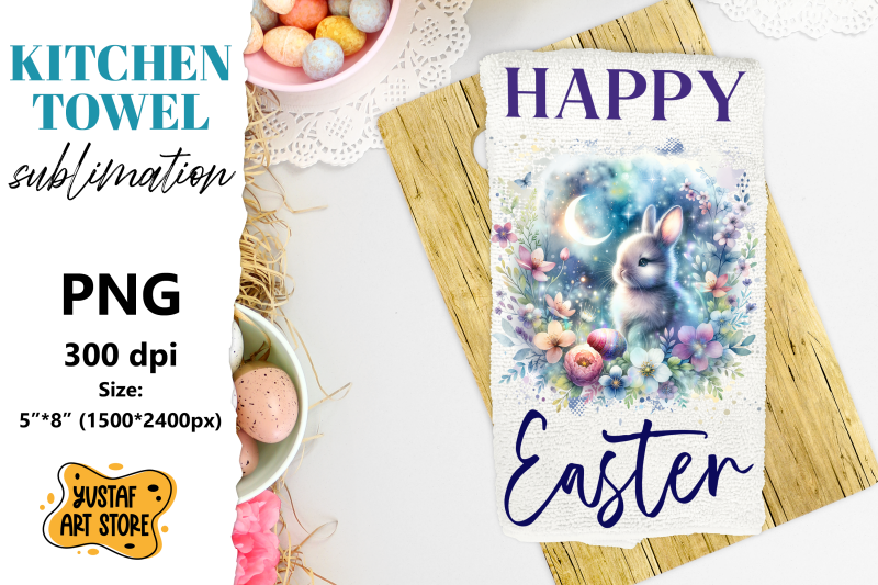 easter-bunny-sublimation-happy-easter-towel-sublimation