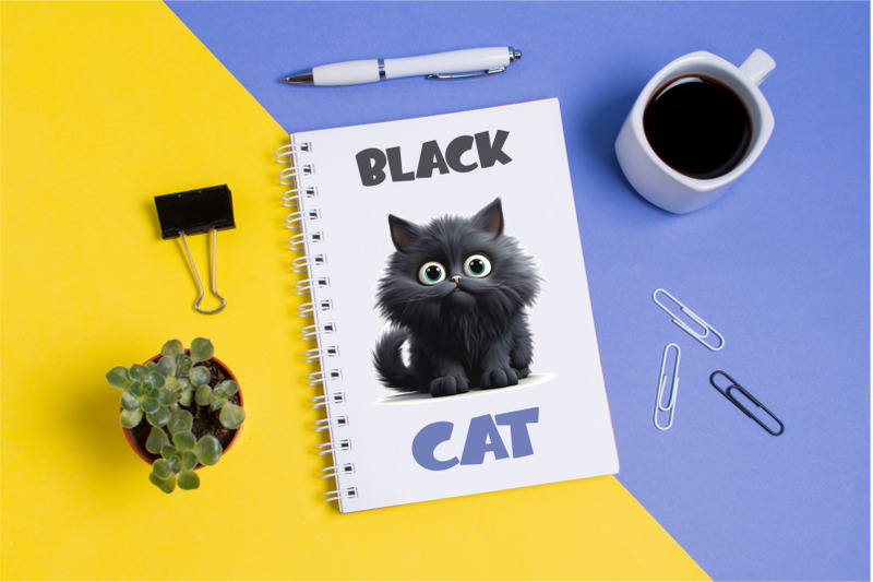 cat-black-chubby-tshirt-sticker