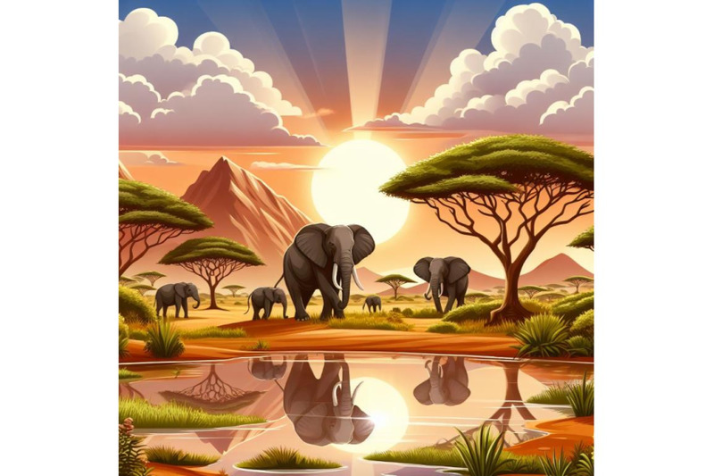 african-landscape-with-reflection