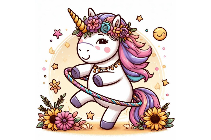 cartoon-unicorn-playing-with-a-hula-hoop