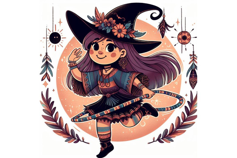 cartoon-witch-playing-with-a-hula-hoop