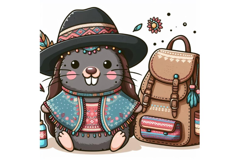 cartoon-mole-and-backpack