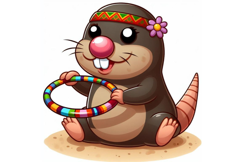 cartoon-mole-playing-with-a-hula-hoop