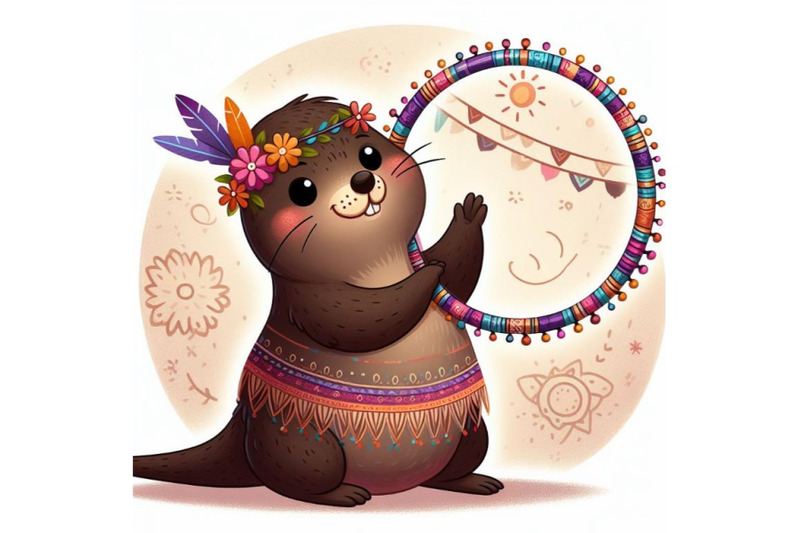 cartoon-mole-playing-with-a-hula-hoop