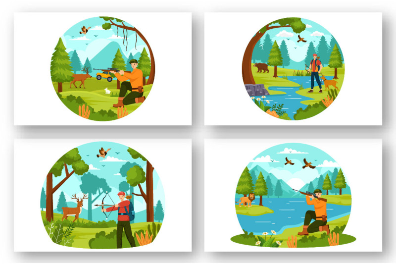 8-hunting-vector-illustration