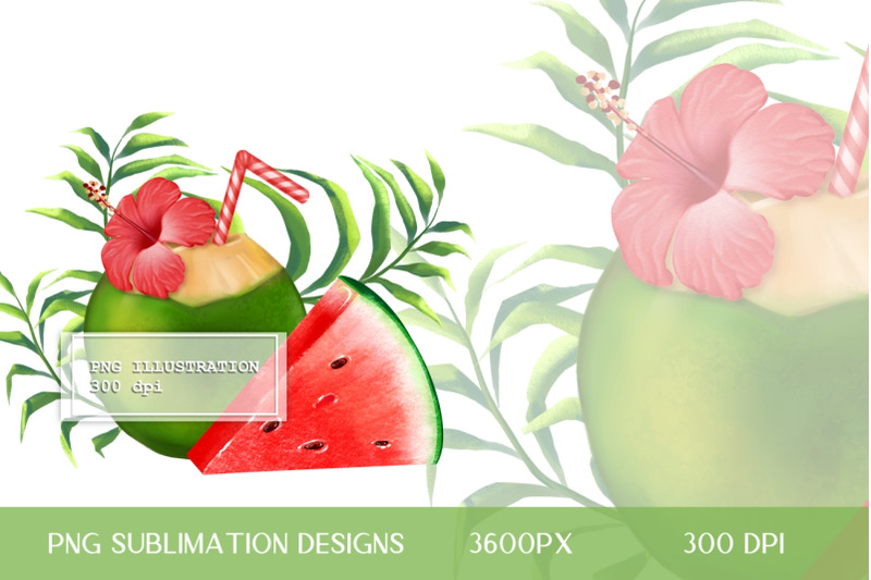 coconut-cocktail-png-sublimation-design