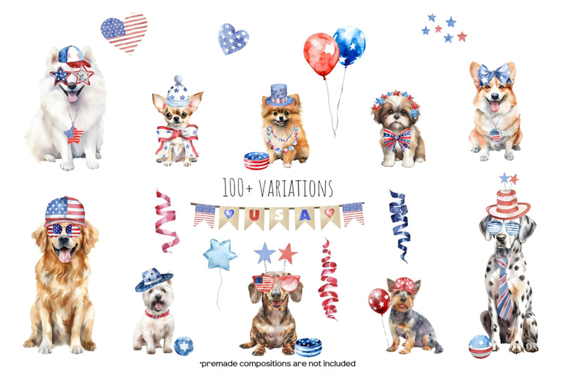 watercolor-independence-day-dog-clipart-4th-of-july-dogs-clip-art