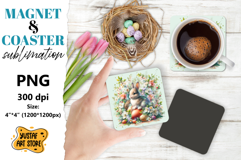 easter-bunny-magnet-easter-bunny-square-coaster-sublimation