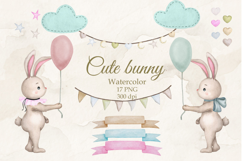 cute-bunny-with-a-balloon-watercolor-set