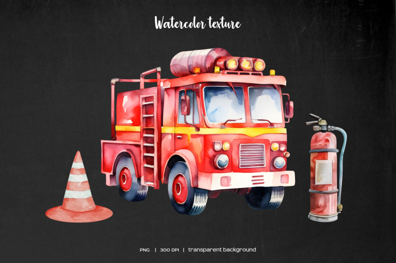 watercolor-rescue-service-clipart-watercolor-rescue-vehicles-set