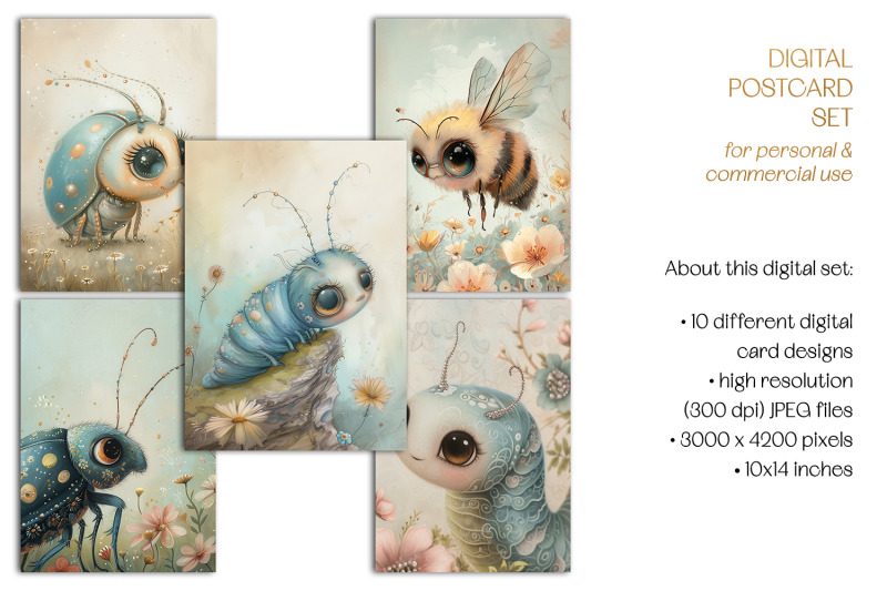 cute-bugs-postcards-amp-art-prints