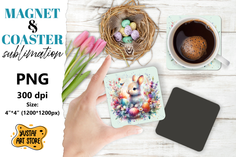 easter-bunny-magnet-easter-bunny-square-coaster-sublimation