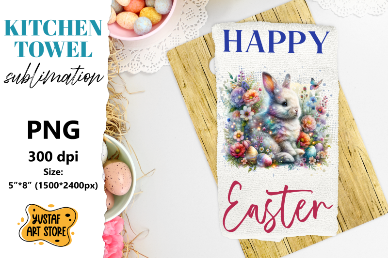 easter-bunny-sublimation-happy-easter-towel-sublimation