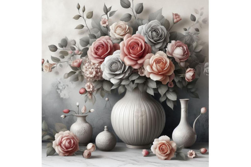 watercolor-3d-mural-wallpaper-vase