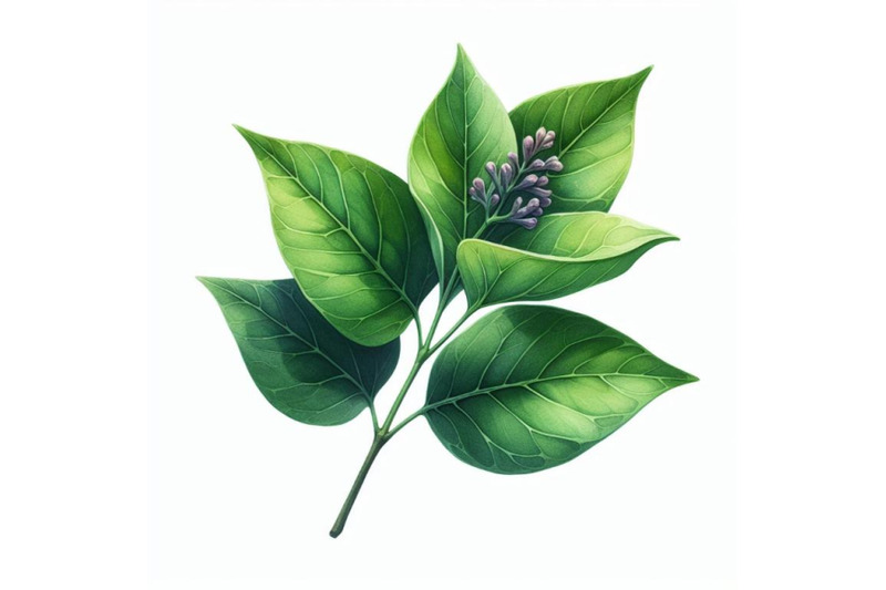 watercolor-green-leaf-of-lilac