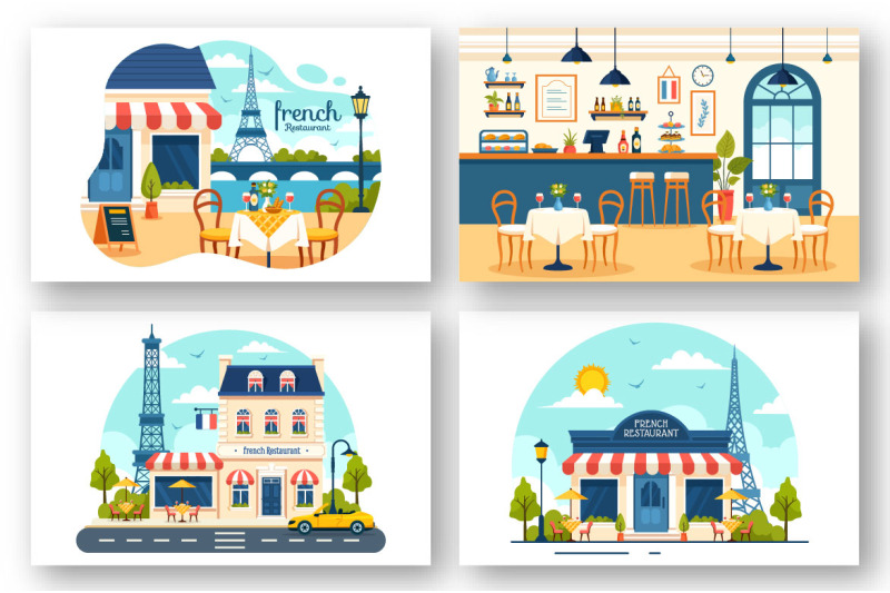 10-french-food-restaurant-illustration