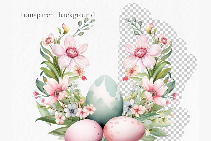 sage-green-pink-easter-clipart