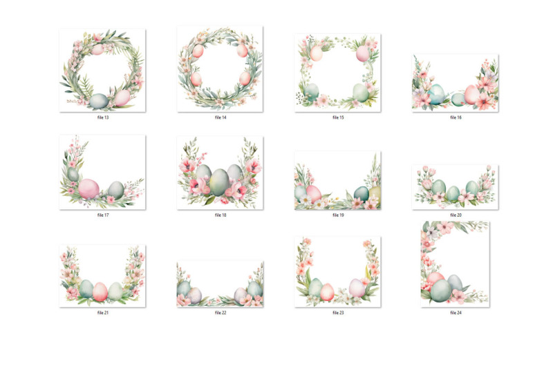 sage-green-pink-easter-clipart