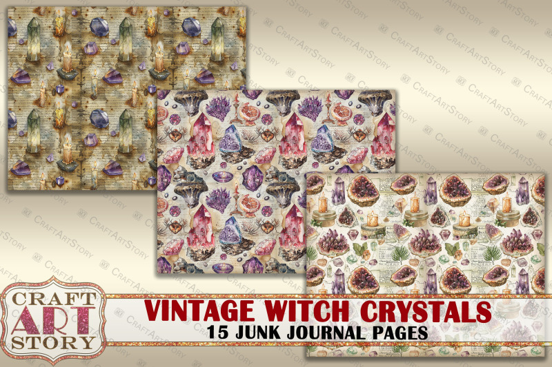 vintage-witch-crystals-grunge-junk-journal-pages-retro