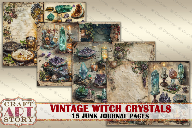 vintage-witch-crystals-grunge-junk-journal-pages-retro