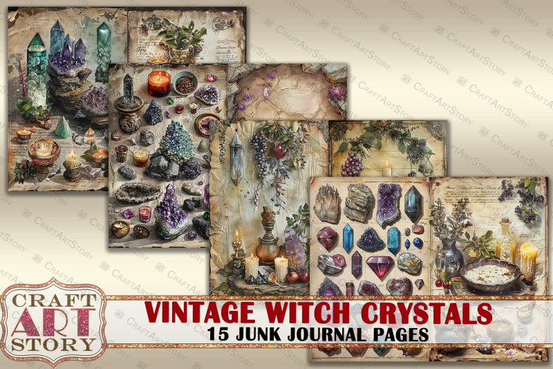 vintage-witch-crystals-grunge-junk-journal-pages-retro