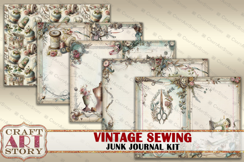 sewing-junk-journal-kit-printables-digital-papers