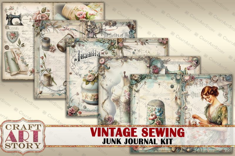 sewing-junk-journal-kit-printables-digital-papers