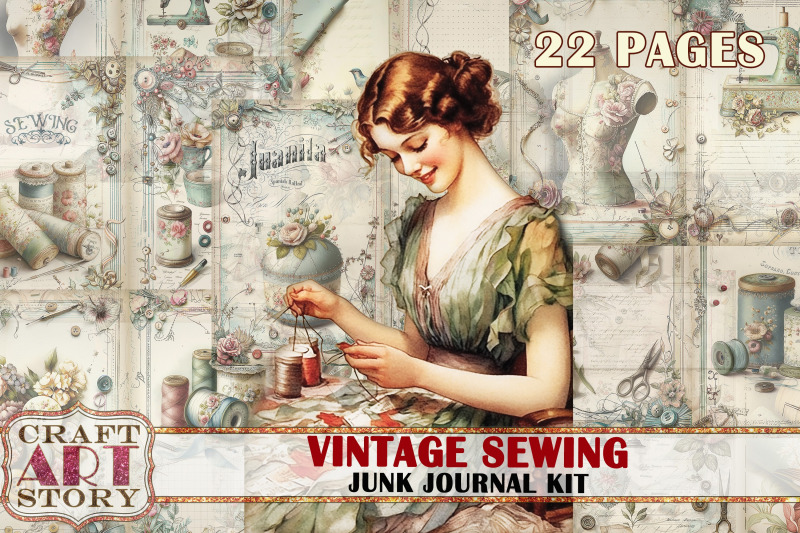 sewing-junk-journal-kit-printables-digital-papers