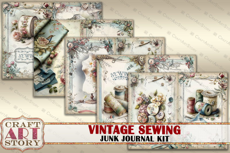 sewing-junk-journal-kit-printables-digital-papers