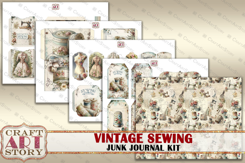 sewing-junk-journal-kit-printables-digital-papers