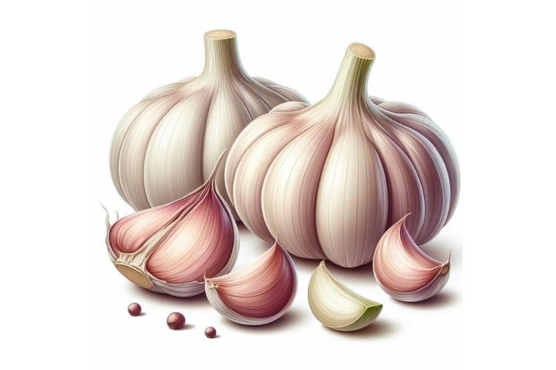 garlic-on-white-background