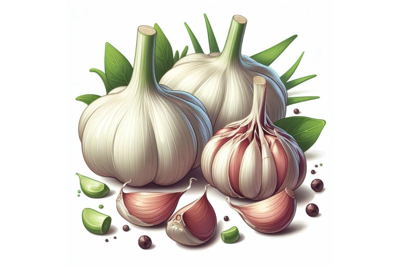 garlic-on-white-background