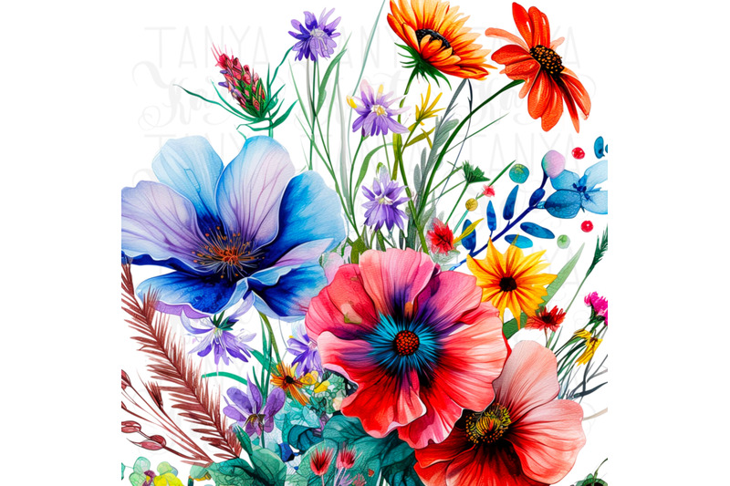 wildflower-bouquets-spring-png-sublimation-transparent-sticker