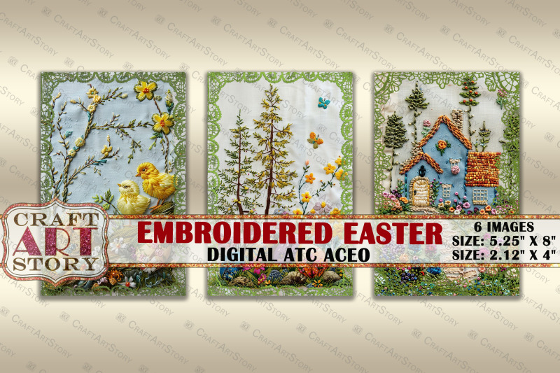 embroidered-easter-collage-digital-picture-cards-atc-aceo