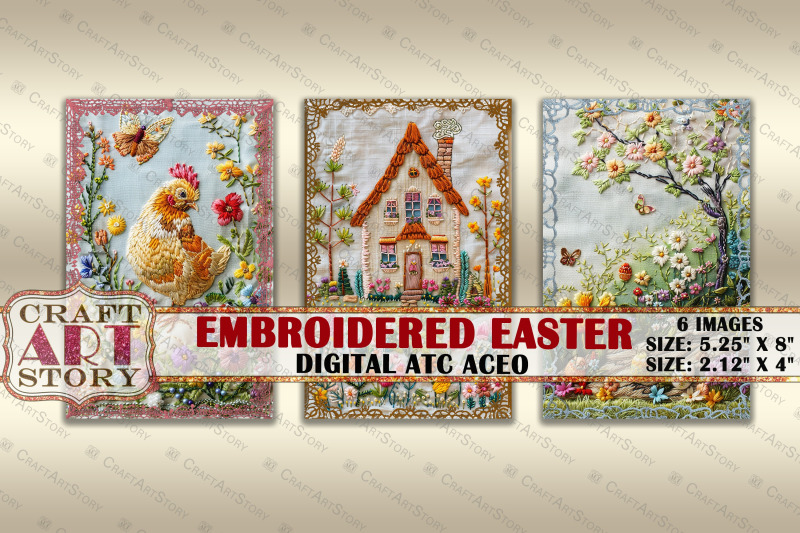 embroidered-easter-collage-digital-picture-cards-atc-aceo