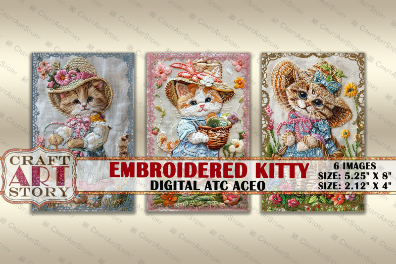 embroidered-easter-kitty-collage-digital-picture-cards