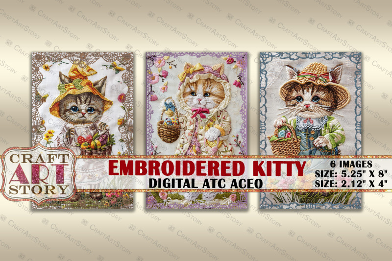 embroidered-easter-kitty-collage-digital-picture-cards