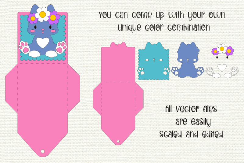 cute-cat-gift-card-holder-paper-craft-template