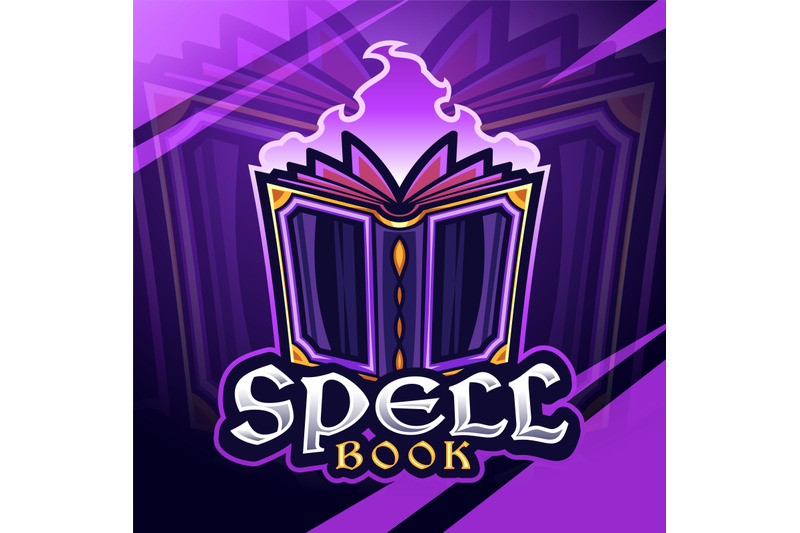 spell-book-esport-mascot-logo-design
