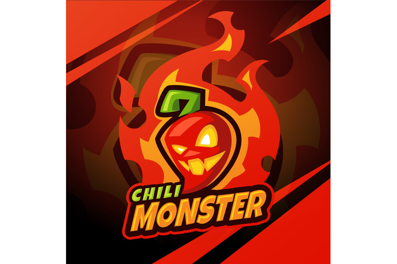 chili-monster-esport-mascot-logo-design