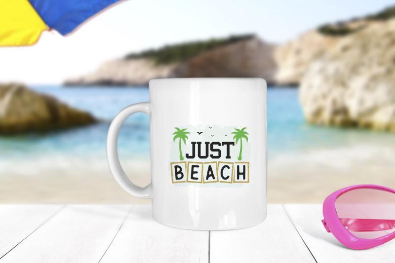 just-beach-sublimation-design