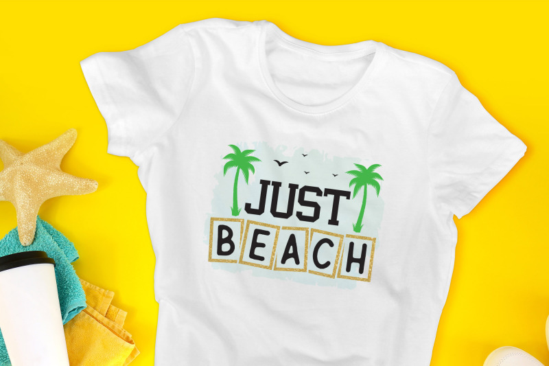 just-beach-sublimation-design