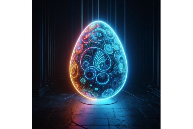 a-neon-lit-easter-egg