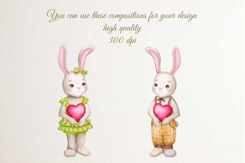 cute-bunnies-with-hearts-boy-and-girl-watercolor